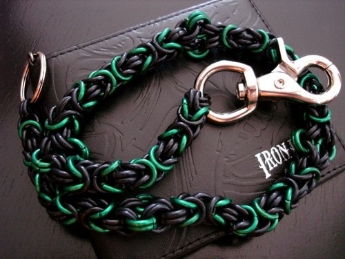 wallet_chain_20_chainmaille_black_green_men_handmade_accessories_202173a7